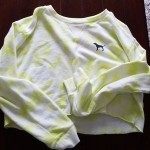 Pink crop crew sweatshirt medium